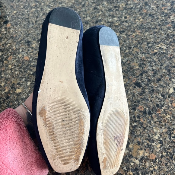 Talbots velvet navy flats leather - Picture 3 of 4